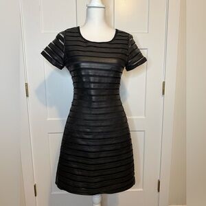 Black leather, mini dress size small brand AF by DF- outstanding quality
